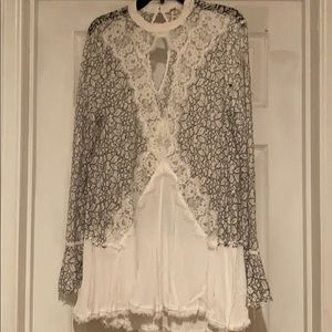 Free People tell tale lace Tunic